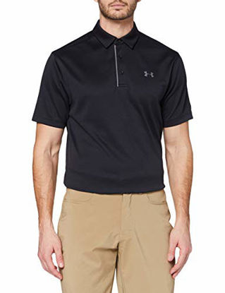 Picture of Under Armour Men's Tech Golf Polo, Graphite (040)/Black, Small
