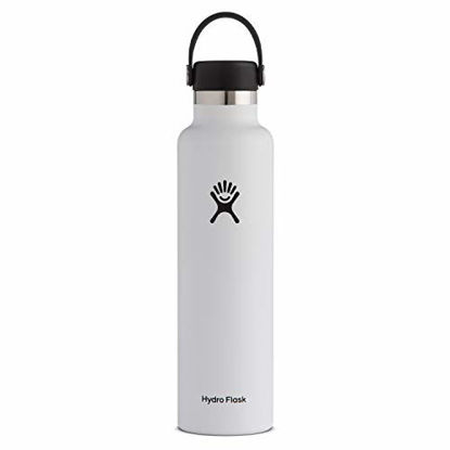 Picture of Hydro Flask Water Bottle - Standard Mouth Flex Lid - 18 oz, White