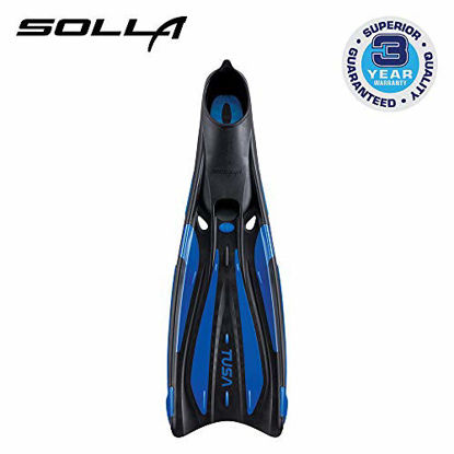 Picture of TUSA FF-23 Solla Full Foot Scuba Diving Fins, X-Small, Blue