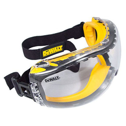 Picture of Dewalt DPG82-11C Concealer Clear Anti-Fog Dual Mold Safety Goggle, Clear Lens, 1 Pair