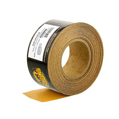 Picture of Dura-Gold - Premium - 120 Grit Gold - Longboard Continuous Roll 20 Yards long by 2-3/4" wide PSA Self Adhesive Stickyback Longboard Sandpaper for Automotive and Woodworking
