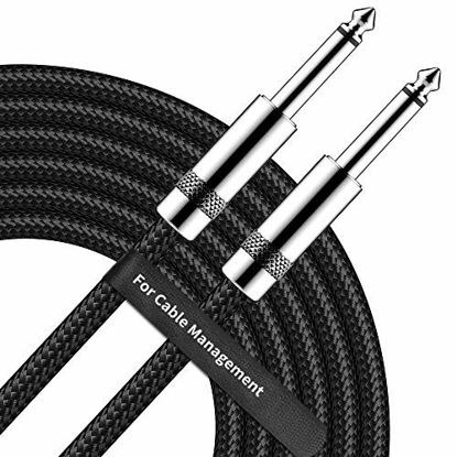 Picture of Guitar Cable 10FT 1/4 Inch Straight TS to Straight TS Electric Guitar and Bass Audio Cord Professional Instrument Cable for Electric Guitar, Bass, Keyboard, Amplifier, Pro Audio