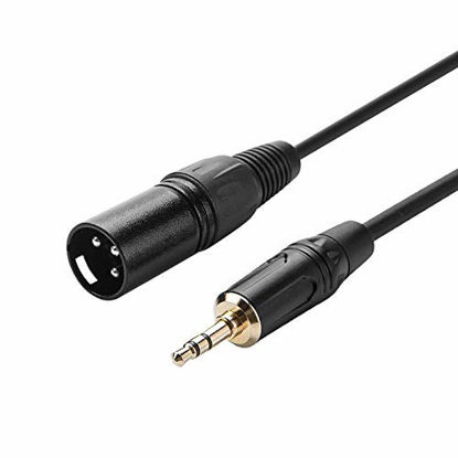Picture of 3.5mm to XLR Cable 10FT, CableCreation 3.5mm Male to XLR Male Microphone Cable, XLR to 3.5mm Cable Compatible with iPhone, iPod, Tablet, Laptop, Microphone, Amplifier, Audio Board, 3M