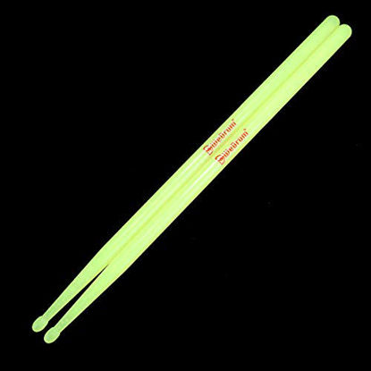 Picture of Drumsticks 5A Nylon for Drum Set Night light Plastic Cool Glow Drum Sticks Strong Musical instrument Percussion Accessories for Adults Kids Professional(Fluorescence)