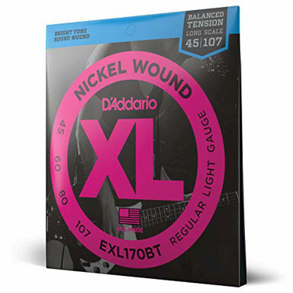 Picture of D'Addario EXL170BT Nickel Wound Bass Guitar Strings, Balanced Tension Light, 45-107