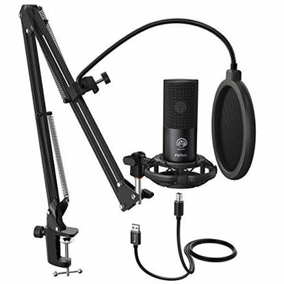 with Desktop and Arm Stand Streaming Windows Studio PC Microphone Podcast Great for Gaming Echo USB Condenser Microphone for Computer Recording IKK Desktop Karaoke Microphone for Mac Mute 