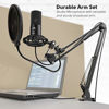 Picture of FIFINE Studio Condenser USB Microphone Computer PC Microphone Kit with Adjustable Scissor Arm Stand Shock Mount for Instruments Voice Overs Recording Podcasting YouTube Karaoke Gaming Streaming-T669