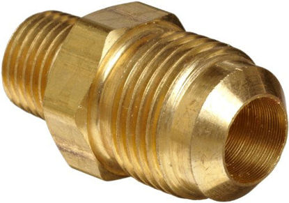 Picture of Anderson Metals 54048-0604 Brass Tube Fitting, Half-Union, 3/8" Flare x 1/4" Male Pipe