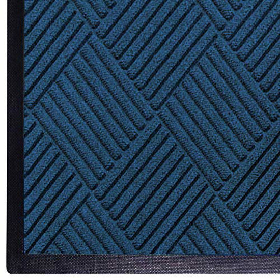 Picture of WaterHog Diamond-Pattern Commercial Grade Entrance Mat, Indoor/Outdoor Floor Mat 3' Length x 2' Width, Navy by M+A Matting