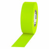 Picture of 2" Width ProTapes Pro Gaff Premium Matte Cloth Gaffer's Tape With Rubber Adhesive, 50 yds Length x, Fluorescent Yellow (Pack of 1)