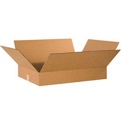 Picture of Partners Brand P24184 Flat Corrugated Boxes, 24"L x 18"W x 4"H, Kraft (Pack of 20)