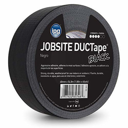 Picture of IPG JobSite DUCTape, Colored Duct Tape, 1.88" x 60 yd, Black (Single Roll)