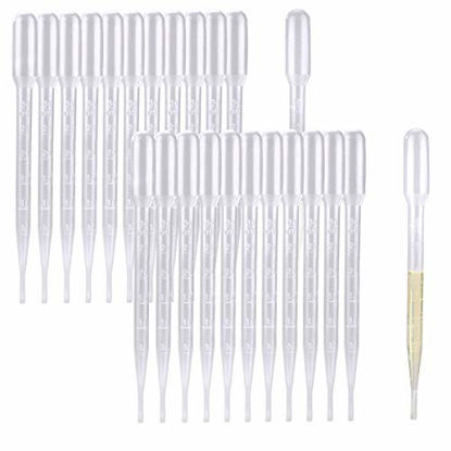 Picture of moveland 200PCS 3ml Disposable Plastic Transfer Pipettes, Calibrated Dropper Suitable for Essential Oils & Science Laboratory