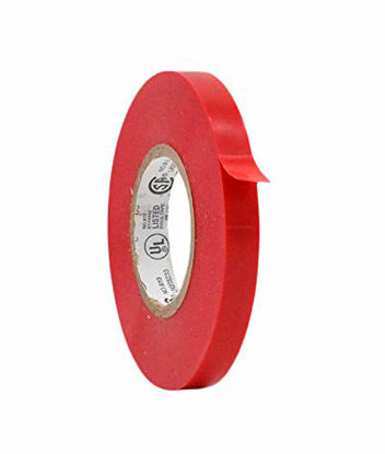 Picture of WOD ETC766 Professional Grade General Purpose Red Electrical Tape UL/CSA listed core. Vinyl Rubber Adhesive Electrical Tape: 3/8 inch X 66 ft - Use At No More Than 600V & 176F (Pack of 1)