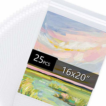 Picture of Acid Free 1.496mil (Single Side) Crystal Sealed Clear Bags for 16x20 Art Prints, Photos, 16 1/2 Inches by 20 1/2 Inches, 25-Pack