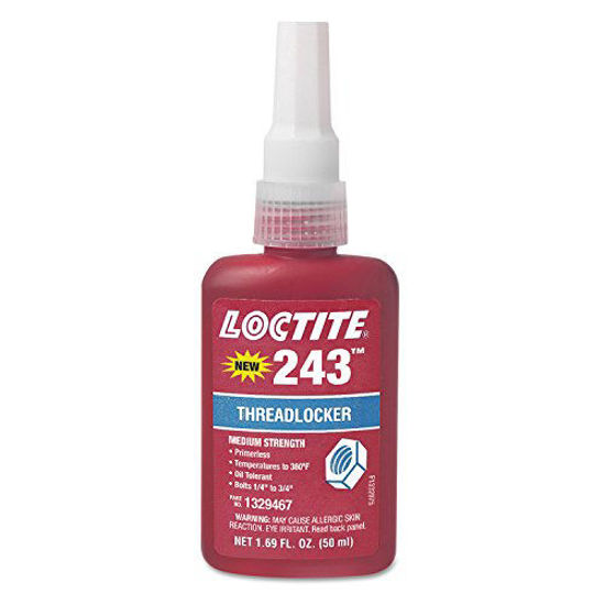 Picture of Loctite 1329467 243 Blue Medium Strength Threadlockers, 1.69 oz., 50 mL, 3/4" Thread