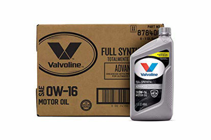 Picture of Valvoline Advanced Full Synthetic SAE 0W-16 Motor Oil 1 QT, Case of 6