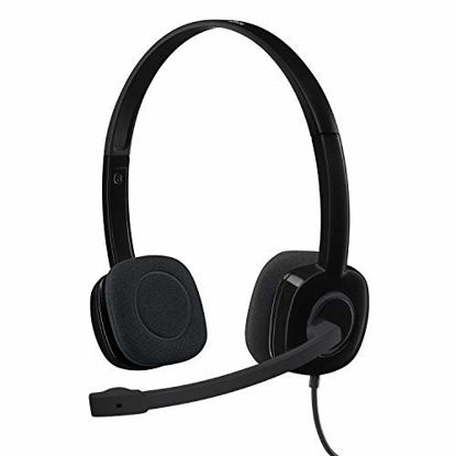 Picture of Logitech 3.5 mm Analog Stereo Headset H151 with Boom Microphone - Black