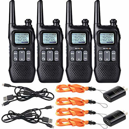 Case of 4,Retevis RT21 Walkie Talkies Adults Rechargeable, Two Way Radios  Long Range,16 Channels VOX Hands Free Emergency 2-Way Radio for Family and  Small Organization Business