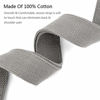 Picture of BestSounds Guitar Strap 100% Soft Cotton & Genuine Leather Ends Guitar Shoulder Strap for Acoustic Guitar, Electric Guitar, Bass & Mandolins (Grey)