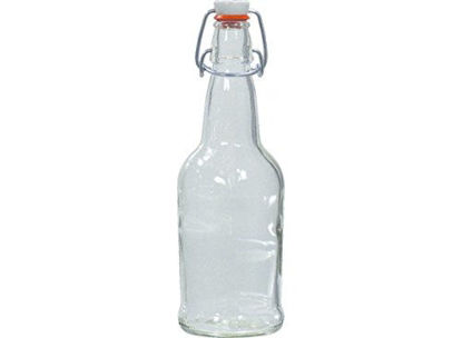 Picture of EZ Cap Bottles - 16 oz Clear Swing Top (Qty 12)