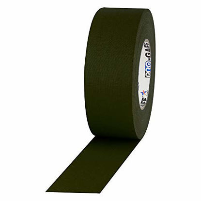 Picture of ProTapes Pro Gaff Premium Matte Cloth Gaffer's Tape With Rubber Adhesive, 11 mils Thick, 55 yds Length, 2" Width, Olive Drab (Pack of 1)