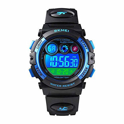 Picture of Watch for Boys 4-12 Year Old, Black Kids Digital Sports Waterproof Watches with Alarm Stopwatch, Children Outdoor Analog Electronic Watches Birthday Presents Gifts for Age 4-12 Year Old Boys Girls