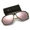 Picture of AEVOGUE Sunglasses For Men Goggle Alloy Frame Brand Designer AE0336 (Gold&Red, 62)
