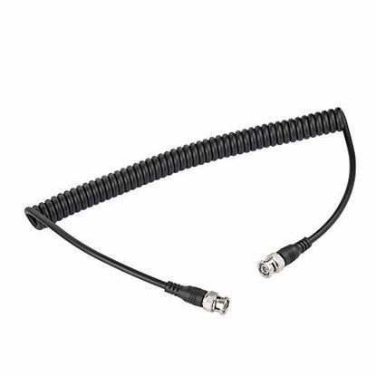Picture of Superbat BNC Cable 3G/HD SDI Cable(1M/3.28ft 75) Coil Cable BNC to BNC Extension Coaxial Cable for Cameras and Video EquipmentSupports HD-SDI/3G-SDI/4K/8KSDI Video Cable (Black,1Pcs)