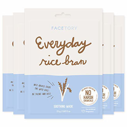 Picture of Everyday Rice Bran Soothing Mask With No Harsh Chemicals - Hydrating, Rejuvenating, and Clarifying (Pack of 5)