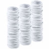Picture of 200 Pieces No-metal Hair Elastics Hair Ties Ponytail Holders Hair Bands (2 mm x 2.5 cm, White)