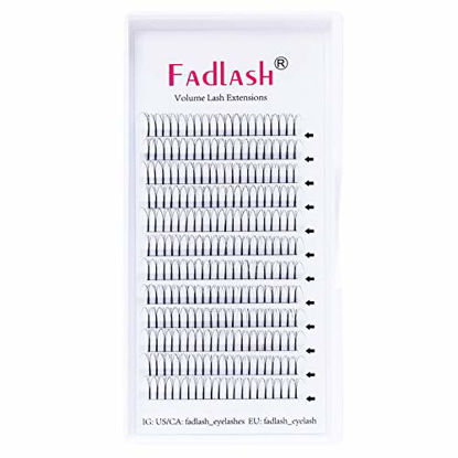 Picture of Lash Extension 0.07mm 3D Volume Lashes Premade Fans Eyelash Extensions D curl 15mm Eyelashes Extension Individual Lashes by FADLASH (3D-0.07D-15mm)