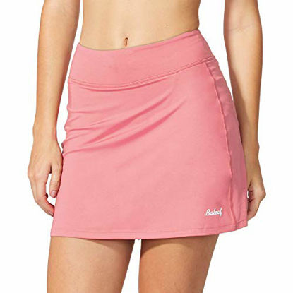 Picture of BALEAF Women's Athletic Skorts Lightweight Active Skirts with Shorts Pockets Running Tennis Golf Workout Sports Light Pink Size XL