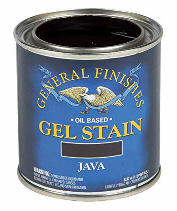 Picture of General Finishes Oil Base Gel Stain, 1/2 Pint, Java