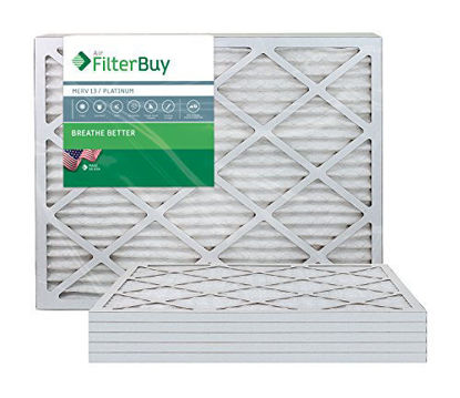 Picture of FilterBuy 16x24x1 MERV 13 Pleated AC Furnace Air Filter, (Pack of 6 Filters), 16x24x1 - Platinum