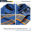 Picture of JKSafety 9 Pockets High Visibility Zipper Front Safety Vest | Blue with Dual Tone High Reflective Strips | Meets ANSI/ISEA Standards (Blue Orange Strips, X-Large)