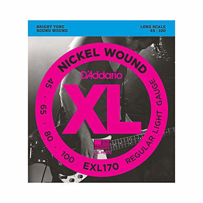 Picture of D'Addario EXL170 Nickel Wound Bass Guitar Strings, Light, 45-100, Long Scale