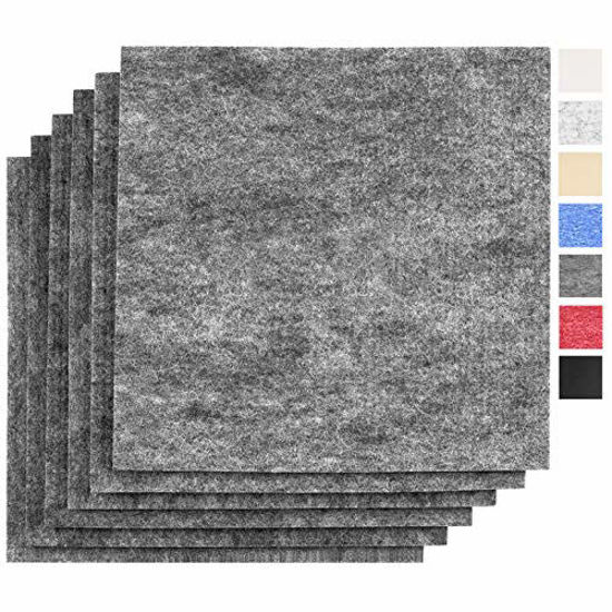 JBER Professional Acoustic Foam Panels Sound Proofing Studio Foam Padding High Density Polyester Fiber Acoustic Treatment for Studio Home and Office 12x12x0.4 12 Pack, Gray 
