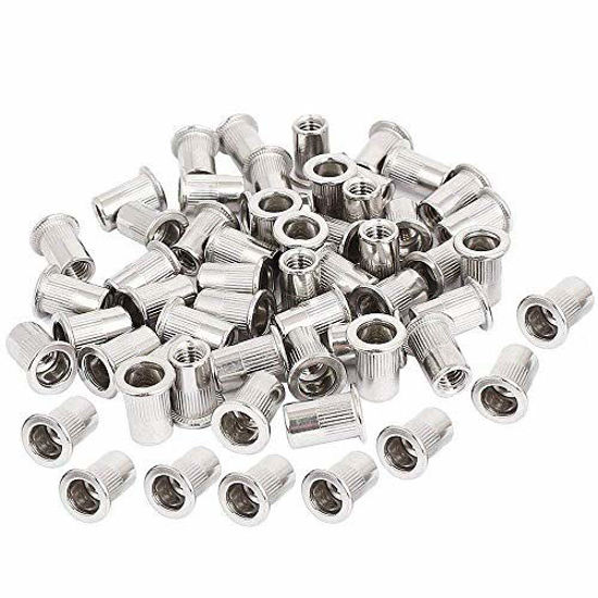 Picture of 50pcs M5 Rivet Nuts Stainless Steel Threaded Rivet Insert Nutsert Rivnuts M5-0.8mm