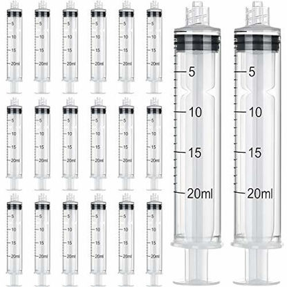 Picture of 20 Pack Plastic Syringe Luer Lock with Measurement, No Needle (20 ML)