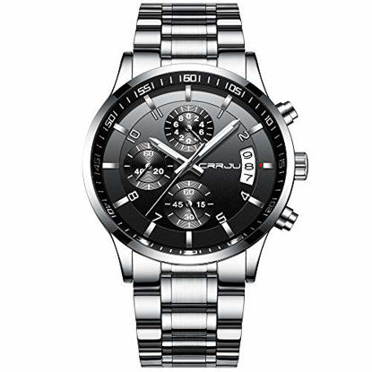 Picture of CRRJUMens Watches Waterproof Stainless Steel Sport Analogue Quartz Watch