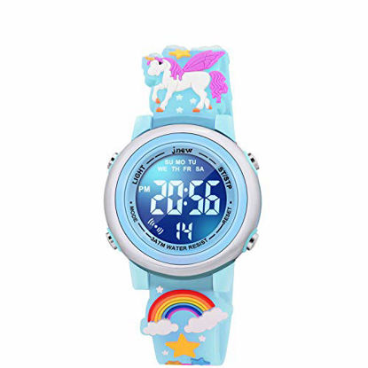 Picture of VAPCUFF Gifts for Girls Age 3-10, Watches for Kids Toy for 3 4 5 6 7 8 Year Old Girl Birthday Festival for 4-9 Year Old Girl - Unicorn Blue