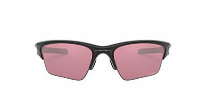 Picture of Oakley Men's OO9154 Half Jacket 2.0 XL Rectangular Sunglasses, Polished Black/Prizm Dark Golf, 62 mm