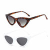 Picture of YOSHYA Retro Vintage Narrow Cat Eye Sunglasses for Women Clout Goggles Plastic Frame (Leoaprd Grey + White Grey)