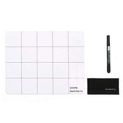 Picture of Showpin Magnetic Project Mat Prevent Small Electronics Losing Rewritable Work Surface Mat Professional Cell Phone, Laptop, Computer Repair Mat for iPhone, Macbook