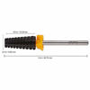 Picture of PANA Nail Carbide 5 in 1 Bit - Two Way Rotate use for Both Left and Right Handed - Fast remove Acrylic or Hard Gel - 3/32" Shank - Manicure, Nail Art, Drill Machine (Double Coarse - 2XC, Black)