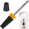 Picture of PANA Nail Carbide 5 in 1 Bit - Two Way Rotate use for Both Left and Right Handed - Fast remove Acrylic or Hard Gel - 3/32" Shank - Manicure, Nail Art, Drill Machine (Double Coarse - 2XC, Black)