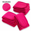 Picture of Spa Facial Headband Whaline 4 Packs Head Wrap Terry Cloth Headband Adjustable Stretch Towel for Bath, Makeup and Sport (Rose Red)