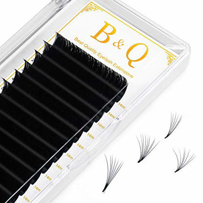 Picture of Volume Lash Extensions .03 .05 .07 Easy Fan Volume Lashes C D curl Flowering Lash Extensions Mega Volume Lash Extensions 10-19mm Length D-0.05-16