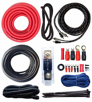 Picture of SoundBox 4 Gauge Oxygen Free Copper AWG Amplifier Install Kit Complete Amp Wire